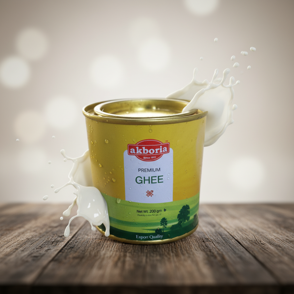 Akboria  Premium Ghee 200 gm Can  | আকবরিয়া প্রিমিয়াম ঘি ২০০ গ্রাম ক্যান