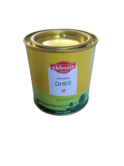 Akboria  Premium Ghee 200 gm Can  | আকবরিয়া প্রিমিয়াম ঘি ২০০ গ্রাম ক্যান